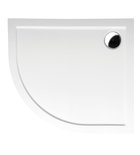Photo: RENA R Quadrant Cast Marble Shower Tray 90x80cm, R550, right, White
