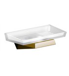 Photo: SOUL soap dish holder, frosted glass, gold