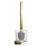 Photo: SOUL wall-hung toilet brush, frosted glass, gold