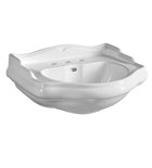 Photo: RETRO umywalka ceramiczna 55x45cm, z 3 otworami na baterię, biały