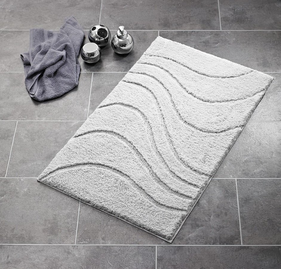 Ridder LA OLA předložka 60x90cm s protiskluzem, polyester, šedá 729307
