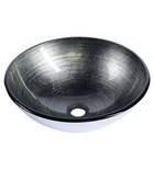 Photo: DAMAR glass washbasin diameter 42 cm, dark grey/silver