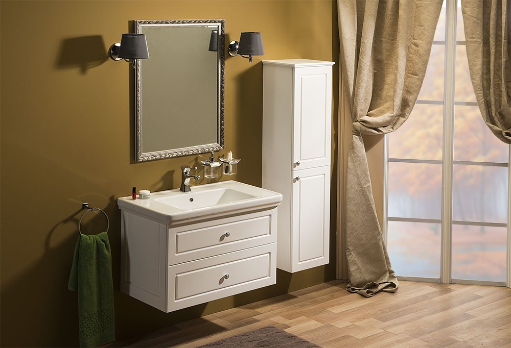 Sapho VIOLETA skříňka vysoká 35x140x30cm, pravá, bílá pololesk VI165-3131