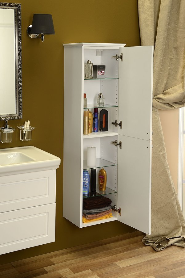 Sapho VIOLETA skříňka vysoká 35x140x30cm, pravá, bílá pololesk VI165-3131