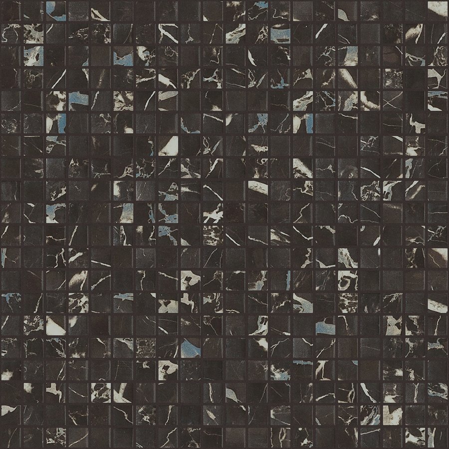 ZEN BM Glass mosaic 25x25 mm (plato 31,2x49,5) (bal.= 2,00m2) BLACK MARBLE