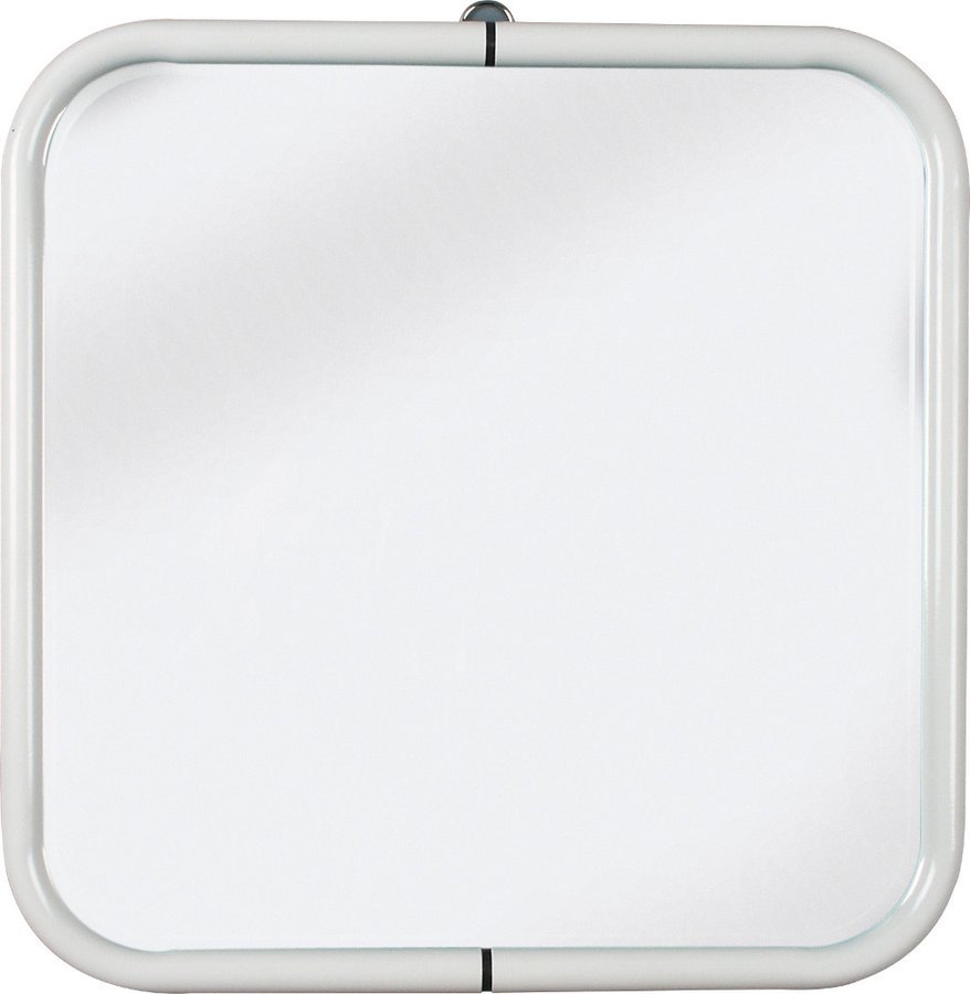 WHITE LINE zrcadlo v rámu 44x44cm, bílá 8000