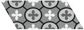 CHEVRON FLOOR Patchwork B&W Derecho 9x20,5 (EQ-10D) (1bal=1m2)