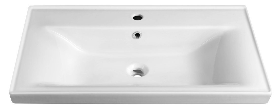 Aqualine SAVA 80 keramické umyvadlo nábytkové 80x46cm, bílá 2080