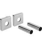 Photo: Pipe Cover Set square, brushed stainless steel