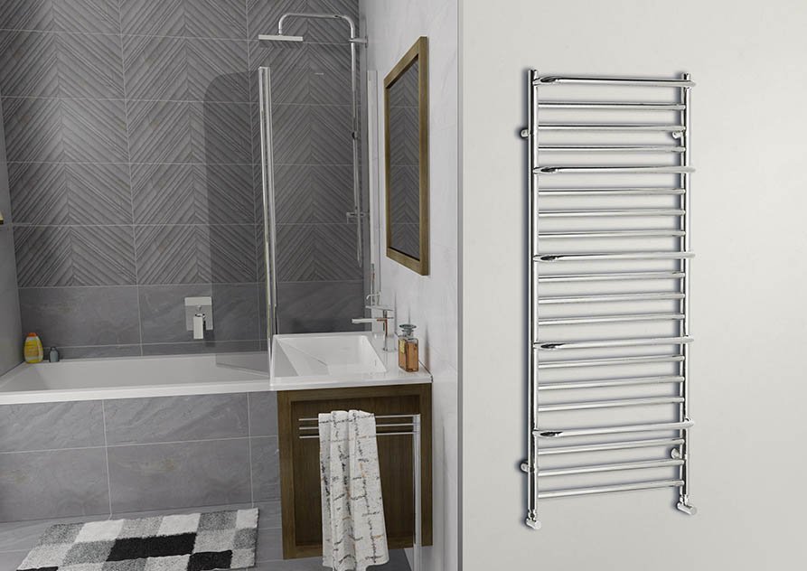 Sapho MANISA otopné těleso 600x1328mm, s pěti madly pro ručník, chrom IZ111