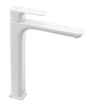 Photo: SPY high basin mixer without pop up waste, extended spout, white matt