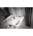 Photo: JUNO umývadlo 80x47cm, liaty mramor, biela, ľavé
