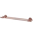 Photo: PERLA double towel holder 645x55mm, pink gold