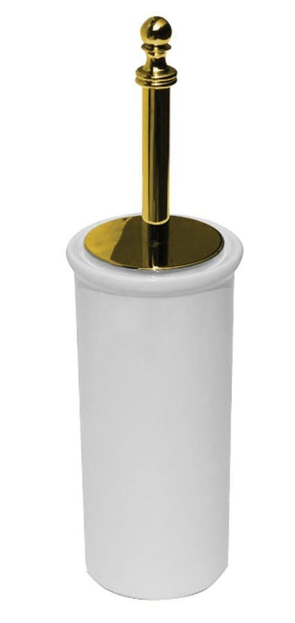 PERLA WC štětka na postavení, keramika, zlato PE1205