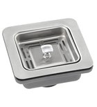 Photo: Kitchen drain with square strainer 6/4“, stainless steel grate114x114mm