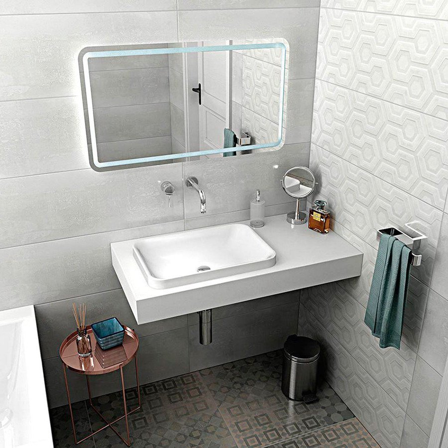 Sapho TAILOR rockstone deska 140x50 cm, provedení límce L TR140L