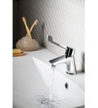 Photo: LEA Washbasin Mixer Tap without Pop Up Waste, medical lever, chrome