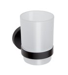 Photo: X-ROUND BLACK pohár závesný, mliečne sklo, čierna mat