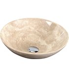 Photo: BLOK 1 Stone Washbowl dia 40cm, polished beige travertin