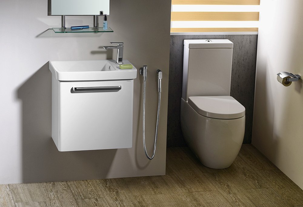 Kerasan FLO WC kombi, spodní/zadní odpad, bílá WCSET11-FLO