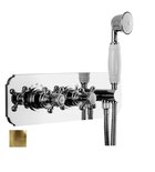 Photo: SASSARI Concealed Shower Mixer incl. Hand Shower, 2 Ways, Bronze