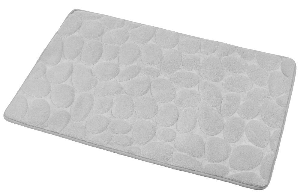 Kúpeľňová predložka, 50x80cm, 100% mikrovlákno, protišmyk, sivá