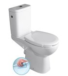 Photo: HANDICAP Close Coupled Toilet, Comfort Height, Rimless, P-trap, white