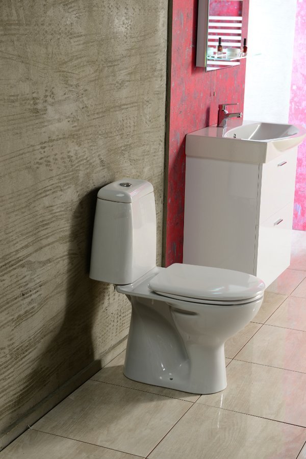 Aqualine RIGA WC kombi, dvojtlačítko 3/6l, zadní odpad, bílá RG601