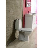 Photo: RIGA kompakt WC, przycisk 3/6l, odpływ poziomy, biały