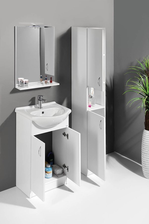 Aqualine SIMPLEX ECO 50 umyvadlová skříňka včetně umyvadla 47x83,5x29cm SIME500