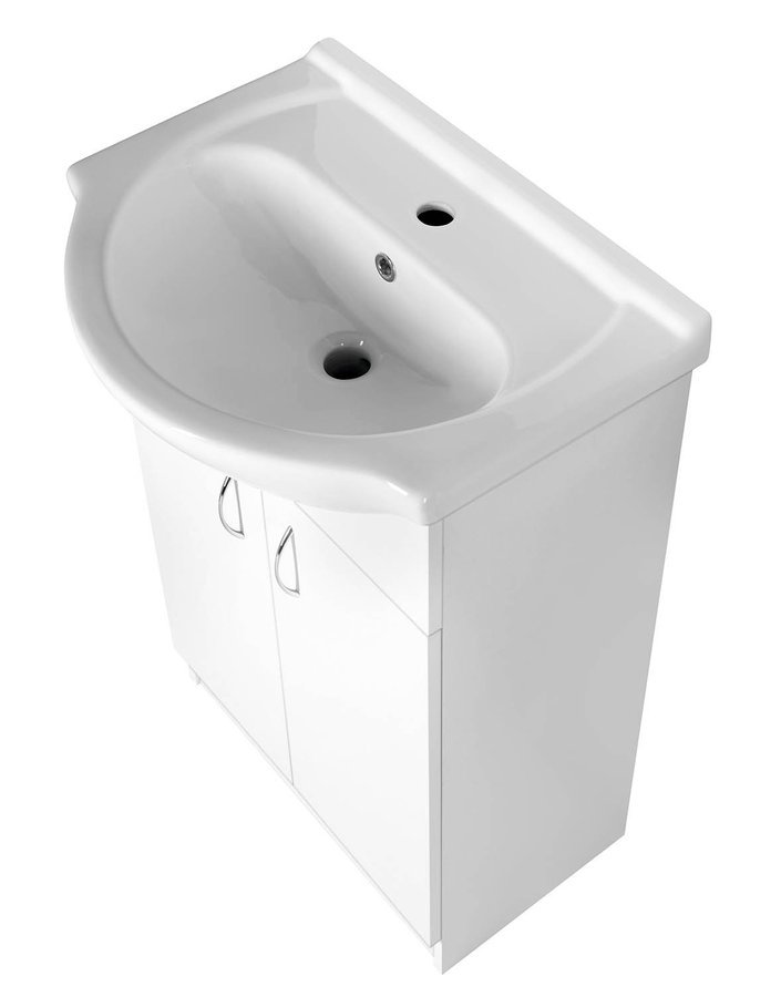 Aqualine SIMPLEX ECO 55 umyvadlová skříňka včetně umyvadla 53x83,5x30,7cm SIME550