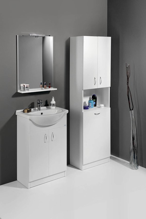 Aqualine SIMPLEX ECO 55 umyvadlová skříňka včetně umyvadla 53x83,5x30,7cm SIME550