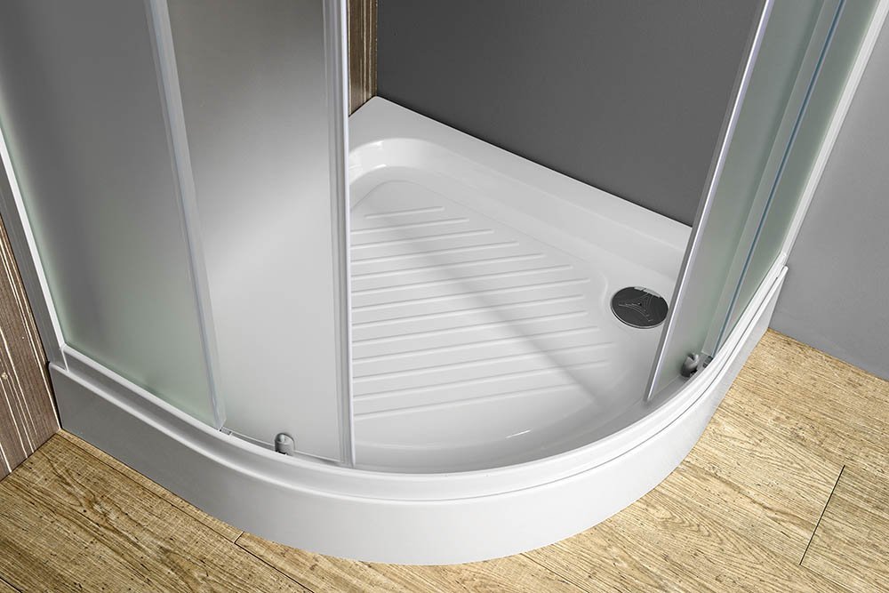 Aqualine ARLEN čtvrtkruhová sprchová zástěna 900x900 mm, sklo Brick BTR900