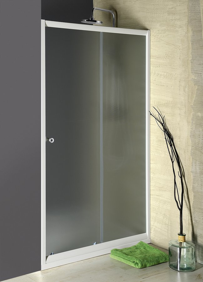 AMADEO posuvné sprchové dveře 1100 mm, sklo BRICK BTS110
