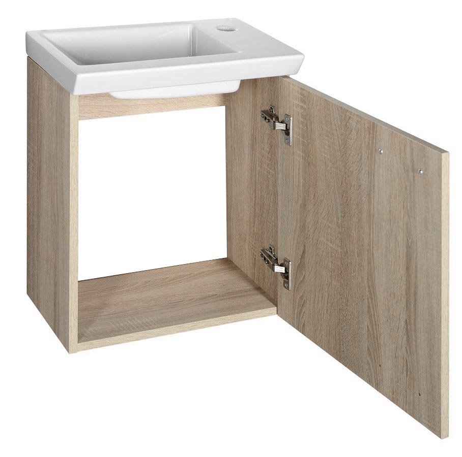 Aqualine ZOJA/KERAMIA FRESH umyvadlová skříňka 44x50x25,3cm, dub platin 51046DP