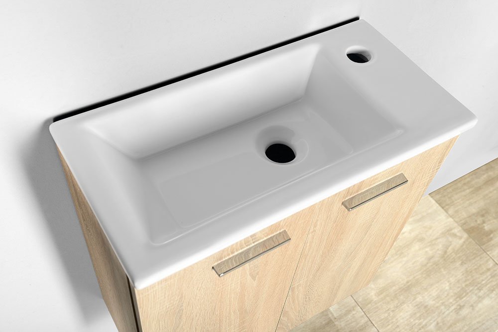 Aqualine ZOJA/KERAMIA FRESH umyvadlová skříňka 49x50x24,5cm, dub platin 51047DP