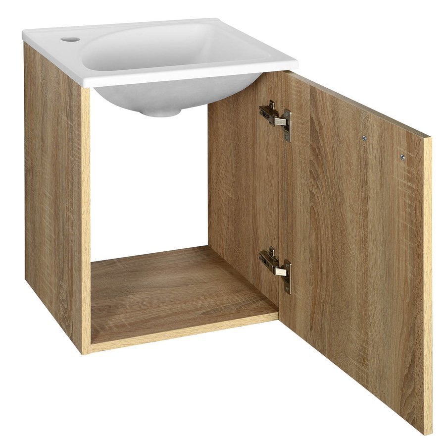 Aqualine ZOJA/KERAMIA FRESH umyvadlová skříňka 40x50x32cm, dub platin 51048DP