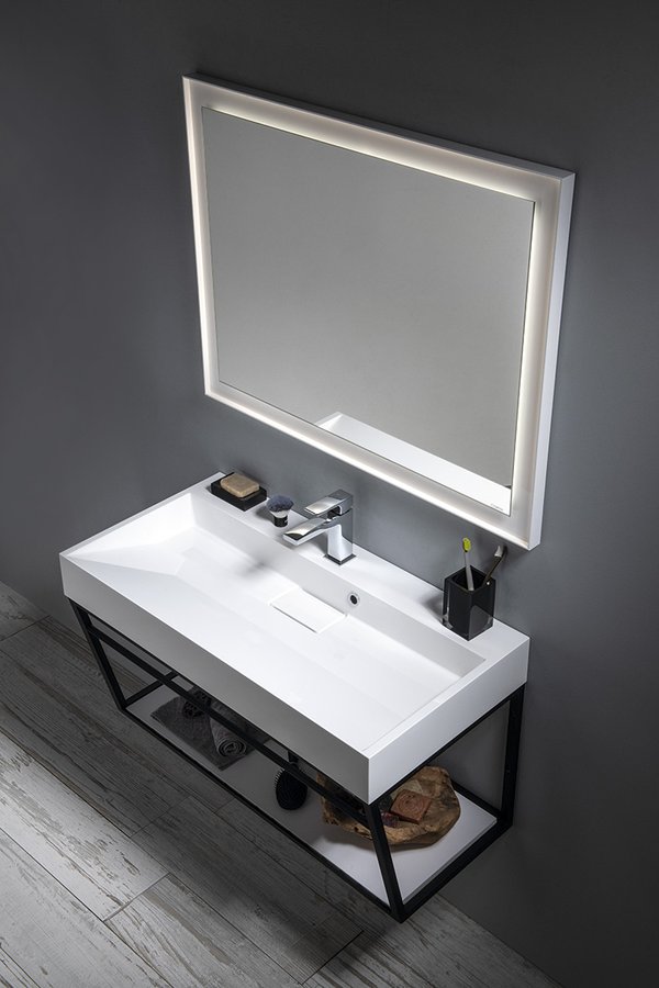 Sapho SKA konzole s policí 900x400x460mm, černá mat SKA103