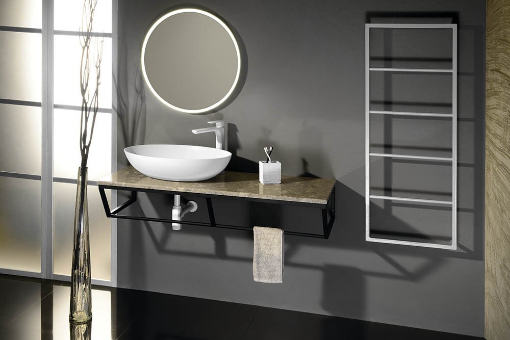 Sapho SKA nástěnný sušák ručníků 450x1150x100mm, bílá mat SKA511