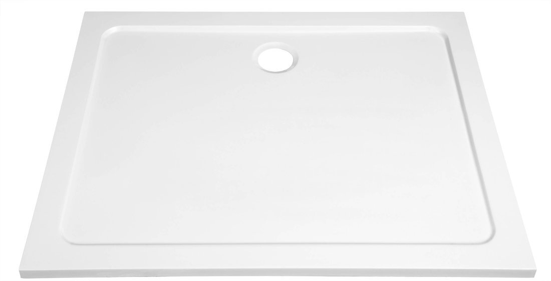 Aqualine TECMI sprchová vanička z litého mramoru, obdélník 100x80cm, bílá PQ10080