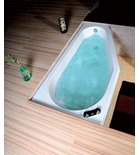 Photo: TIGRA Asymmetric Bathtub 150x75x46cm, right/white