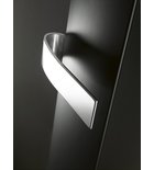 Photo: OTHELLO MONO SLIM aluminium bathroom radiator 300x1890mm, black matt