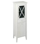 Photo: CROSS Tall Storage Unit with Laundry Basket 49x170x39cm, right/old white