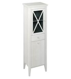 Photo: CROSS Tall Storage Unit with Laundry Basket 49x170x39cm, left/old white