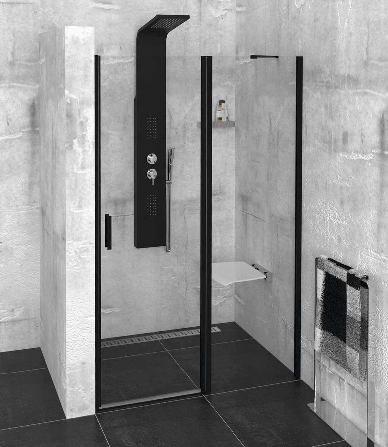 ZOOM LINE BLACK sprchové dveře 1300mm, čiré sklo ZL1313B
