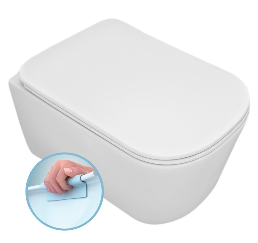 TRIBECA závěsná WC mísa, Rimless, 35x54 cm, bílá