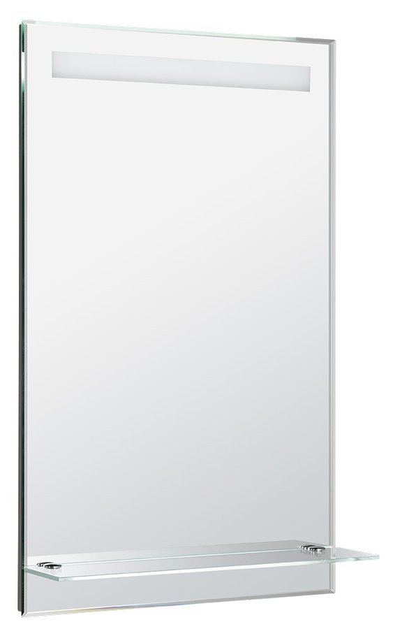 Zrcadlo s LED osvětlením a policí 50x80cm, kolíbkový vypínač ATH52