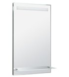 Photo: LED backlit mirror 50x80cm, glass shelf, button switch