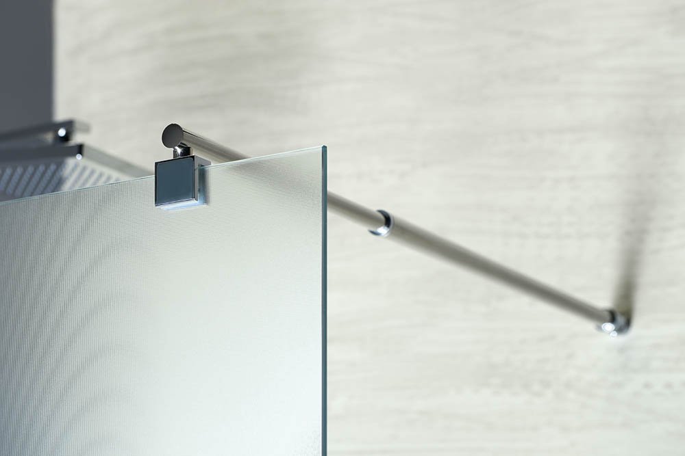 Aqualine WALK-IN zástěna jednodílná k instalaci na zeď, 1000x1900 mm, sklo Brick WI100
