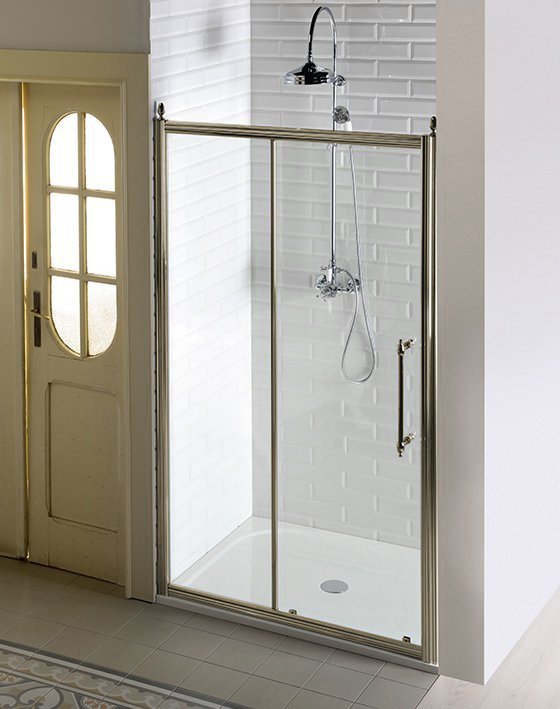 ANTIQUE sprchové dveře posuvné,1100mm, ČIRÉ sklo, bronz GQ4211C